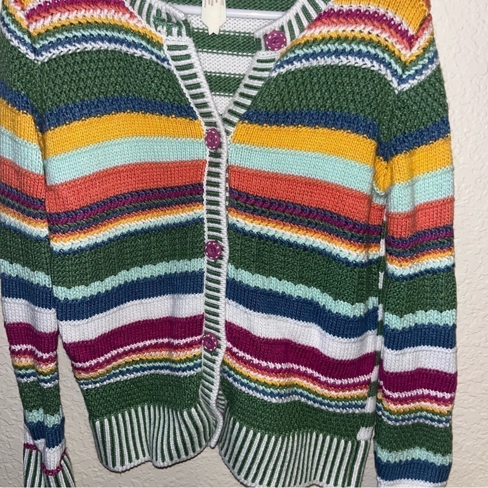 Matilda Jane Crochet Colorful Cardigan Size 6 - Picture 5 of 6
